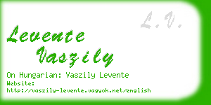 levente vaszily business card